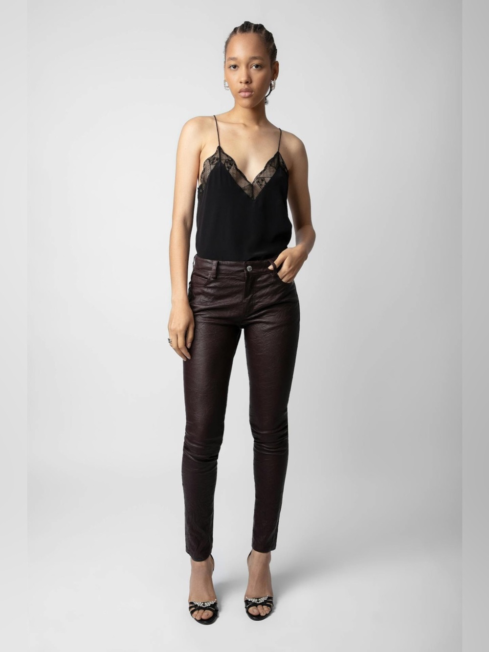 Zadig & Voltaire Phlame Crinkled Leather Pants